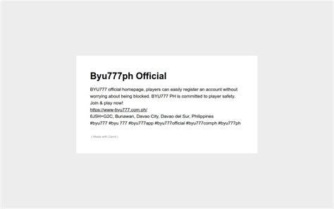 byu777.com|Byu777ph Official.